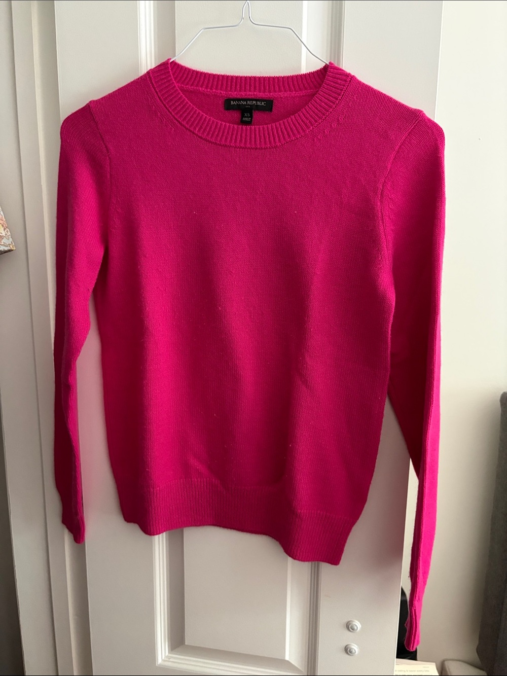 Banana Republic Bright Pink Crewneck Sweater